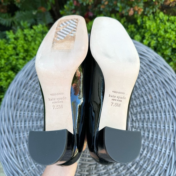 Kate Spade Kylah Square Toe Pump Black Patent Sz 7.5 - Picture 8 of 12